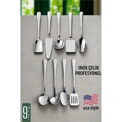 ÇOK SATAN BX Amerikan Tip Servis Seti 9 Parça - Profesyonel Paslanmaz Çelik Çeyiz Seti