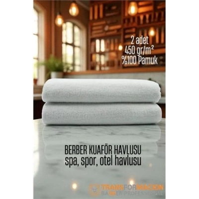 ÇOK SATAN BX Kuaför Berber Havlusu 2 ADET Pamuk Berber Havlusu 50x90 Beyaz