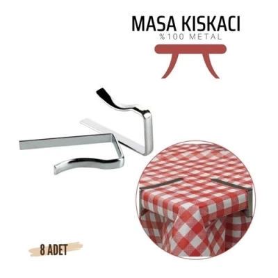 ÇOK SATAN BX Masa Örtüsü Klipsi - Metal Masa Kelepçesi Masa Örtüsü Sabitleyici  8 ADET