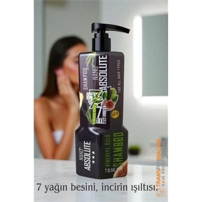ÇOK SATAN BX Profesyonel Nano Absolute Şampuan – 7 Zeytinyağı & İncir Özlü, 1000 ml