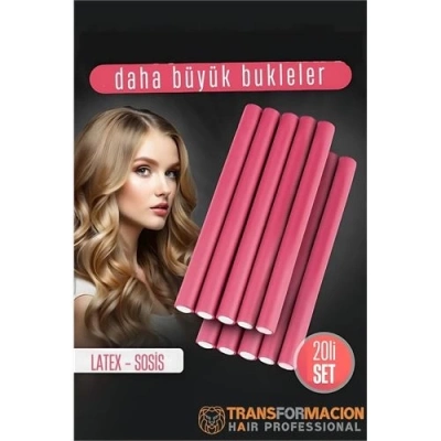 ÇOK SATAN BX Sosis Latex Bigudi - Isısız Saç Bigudisi 17 mm 20 Adet