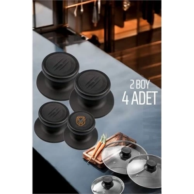ÇOK SATAN BX Tencere Tava Tepesi Tencere Tava Kapağı Tutucu 2 Boy 4 Adet