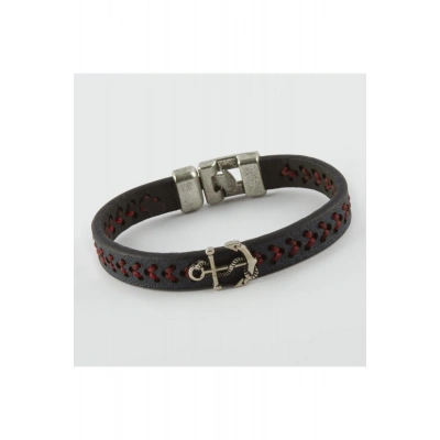 ÇOK SATAN Çapa Figürlü Kaliteli Suni Deri Bileklik