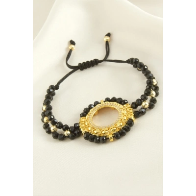 ÇOK SATAN Çeyrek Altın Koyulabilir Kristal Taşlı Bileklik