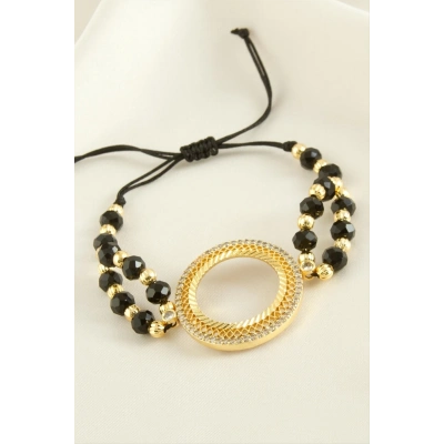 ÇOK SATAN Çeyrek Altın Koyulabilir Kristal Taşlı Bileklik