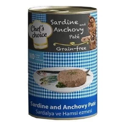 ÇOK SATAN Chefs Choice Kıyılmış Sardalya ve Hamsili Yetişkin Konserve Kedi Maması 400 Gr