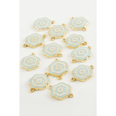 ÇOK SATAN Çiçek Çift Kulplu Mineli Bileklik ve Kolye Ucu Aparatı 1 Adet