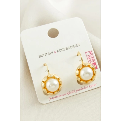 ÇOK SATAN Çiçek İnci Metal Küpe