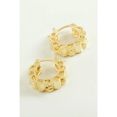 ÇOK SATAN Çiçek Kilitli Halka Küpe