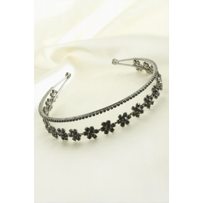 ÇOK SATAN Çiçek Lüks Taşlı Gelin Tacı