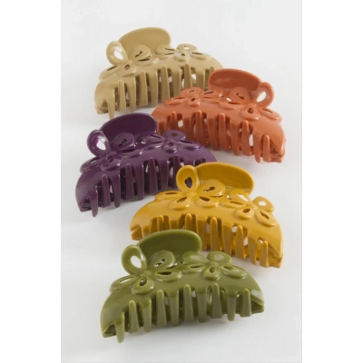 ÇOK SATAN Çiçek Renkli Mandal Toka 8 cm