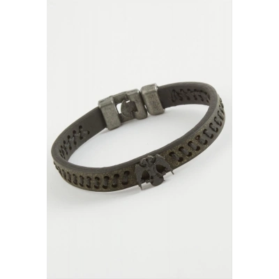 ÇOK SATAN Çift Başlı Kartal Kaliteli Suni Deri Bileklik