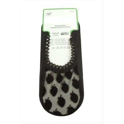 ÇOK SATAN Çilek Dantel Babet Çorap