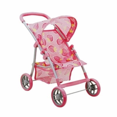 ÇOK SATAN Çilek Desenli 4 Tekerlekli Puset