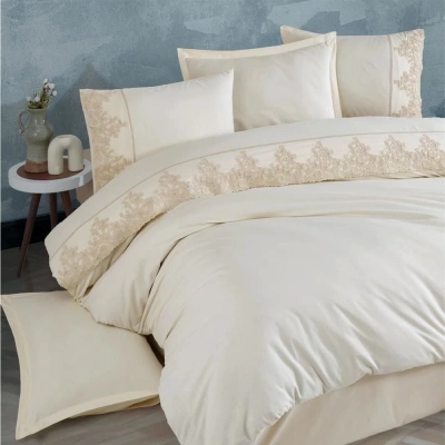 ÇOK SATAN Clasy Nevresim Takımı Çift Kişilik Osela V2 Ekru