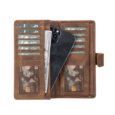 ÇOK SATAN Coppet 6.7 inch Uyumlu Deri Kartlıklı Kılıf G6 Taba