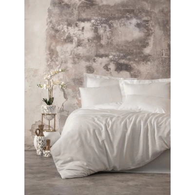 ÇOK SATAN Cotton Box Çift Kişilik Smart Bambu Saten Nevresim Takımı Beyaz