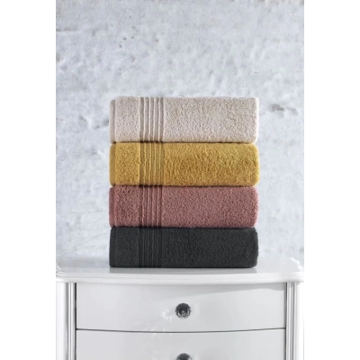 ÇOK SATAN Cotton Box Plump 50x90 4lü Havlu Seti Bej Gülkurusu Hardal Antrasit