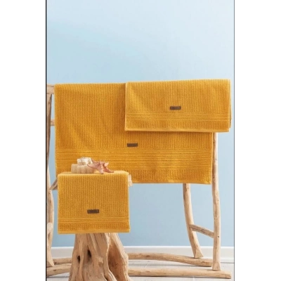 ÇOK SATAN Cotton Box Welness Sunset Sarı Havlu Seti