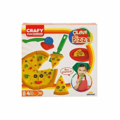 ÇOK SATAN Crafy Çılgın Pizza Oyun Hamuru Seti 200 g 10 Parça