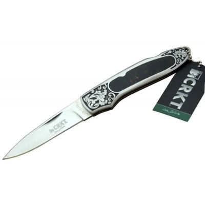 ÇOK SATAN CRKT CR 0128 KHV Kamp Çakı 18 cm - Metal Desenli Sap, Kılıflı, Kutulu