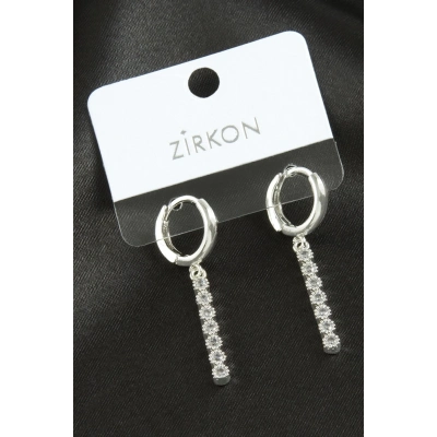 ÇOK SATAN Çubuk Zirkon Taşlı Küpe