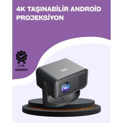 ÇOK SATAN Dahili Hoparlörlü ve Uzun Ömürlü LED Lambalı Akıllı Projektör