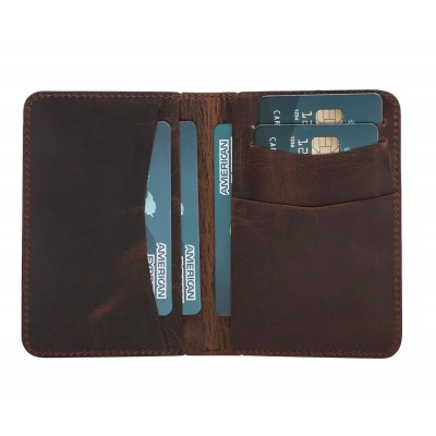 ÇOK SATAN Dalfsen Deri Kartlık G2 Antik Kahve