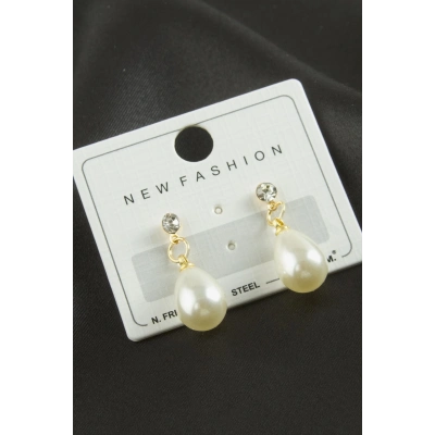 ÇOK SATAN Damla İnci Taşlı Küpe