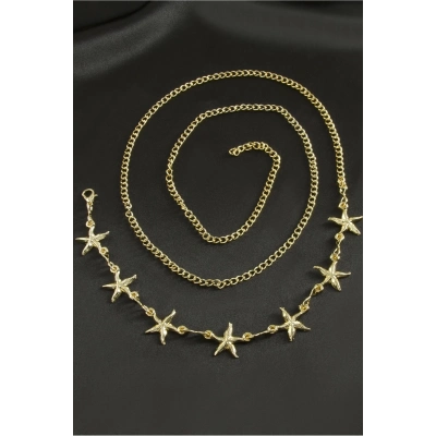 ÇOK SATAN Deniz Yıldızı Metal Zincir Kemer