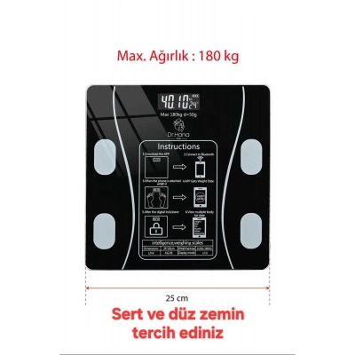 ÇOK SATAN Dijital Baskül Yağ Su Kas Vücut Kitle Endeksi Kilo Ölçer Tartı