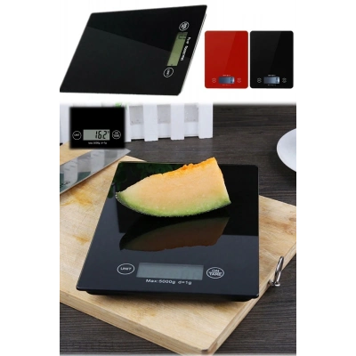 ÇOK SATAN Dijital Mutfak Tartısı - 5 Kg Kapasite, 1 Gram Hassasiyet, Şık Siyah Cam Tasarım