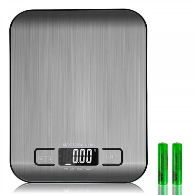 ÇOK SATAN Dijital Mutfak Terazisi Paslanmaz Çelik Elektronik Lcd Ağırlık 5 Kg Ölçeklii Pişirme Ölçü Aleti