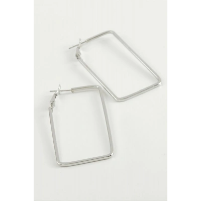 ÇOK SATAN Dikdörtgen Halka Küpe 7 cm