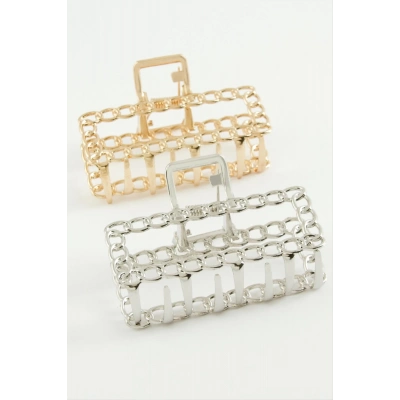 ÇOK SATAN Dikdörtgen Metal Mandal Toka 7 cm