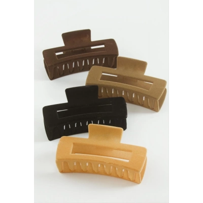 ÇOK SATAN Dikdörtgen Renkli Kadife Mandal Toka 11 cm