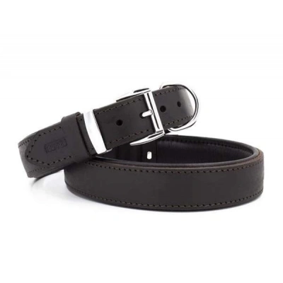 ÇOK SATAN Doggie Yağlı Deri Köpek Boyun Tasması Large Kahverengi 3.5x52-60 Cm