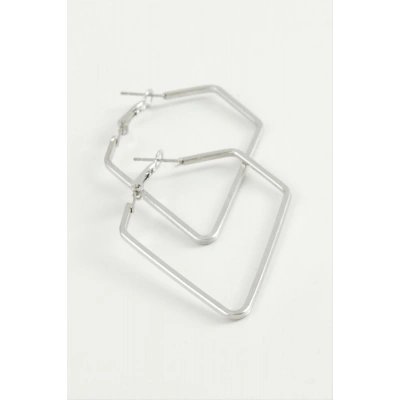 ÇOK SATAN Dörtgen Halka Küpe 4,5 cm