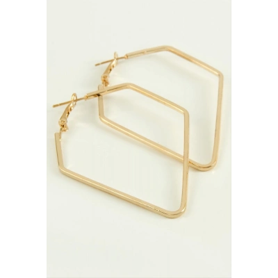 ÇOK SATAN Dörtgen Halka Küpe 7 cm