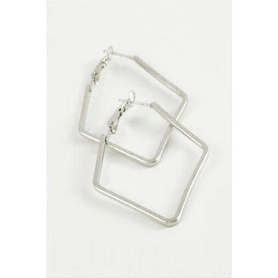 ÇOK SATAN Dörtgen Halka Küpe 7,5 cm