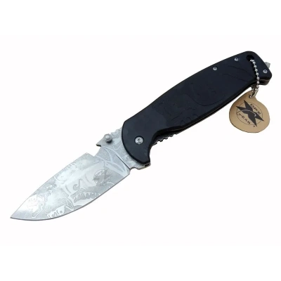 ÇOK SATAN DPX Gear HST-1238 Desenli Outdoor Çakı 23,5 cm - Açacaklı, Cam Kırma Perçinli, Kılıflı