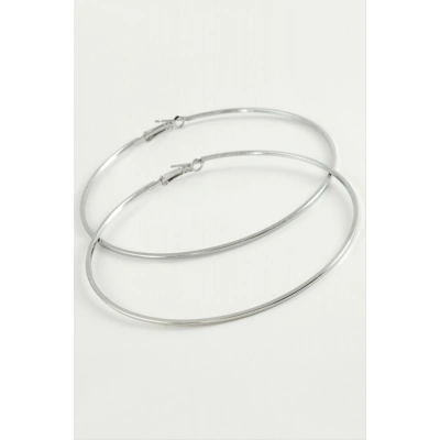 ÇOK SATAN Düz İnce Boru Metal Halka Küpe 8-9-10 cm