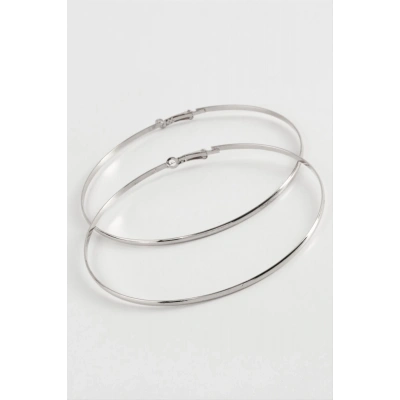 ÇOK SATAN Düz Metal Halka Küpe 8-9-10 cm