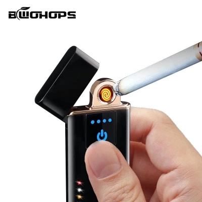 ÇOK SATAN Elektronik Şarj Edilebilir Alevsiz Usb Dokunmatik Siyah Çakmak - Kutulu