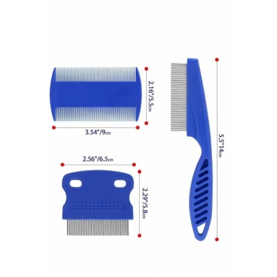 ÇOK SATAN Evcil Hayvan Tarak Seti 4lü Bit Tarağı Ked Köpek Tüyüne Uygun