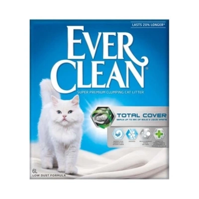 ÇOK SATAN Ever Clean Total Cover Kokusuz Topaklanan Kedi Kumu 6 Lt