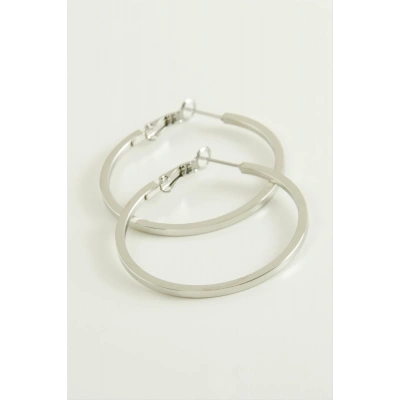 ÇOK SATAN Ezme Lüks Çelik Halka Küpe 4 cm