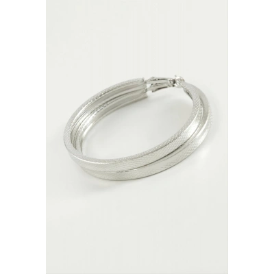 ÇOK SATAN Ezme Noktalı Halka Küpe 5 cm