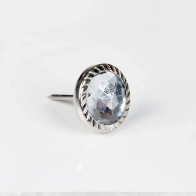 ÇOK SATAN Febko Dekoratif Parlak Taşlı Kabara Raptiye 17 mm - 50 adet