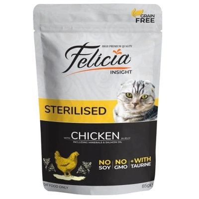 ÇOK SATAN Felicia Tahılsız Tavuklu Pouch Kısırlaştırılmış Konserve Kedi Maması 85 Gr